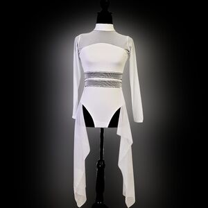 Semi custom white dance costume